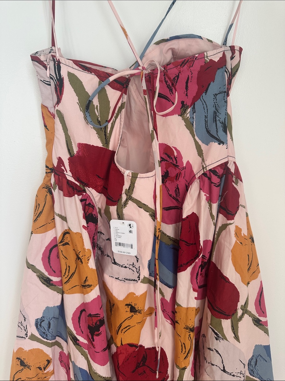NWT Free People Cherish Midi Dress-Spring Combo Pink - Picture 5 of 7